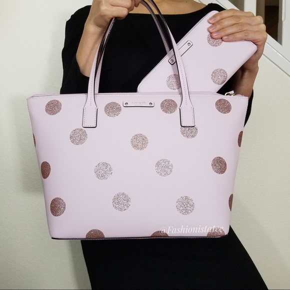 NWT KATE SPADE HANI HAVEN LANE SET TOTE & WALLET - Picture 4 of 8